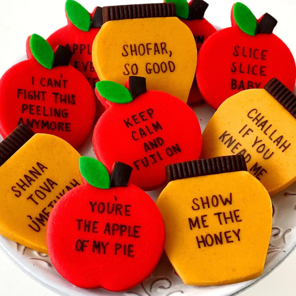 Marzipops - Marzipan Rosh Hashanah Apples & Honey Conversation Tiles - ModernTribe