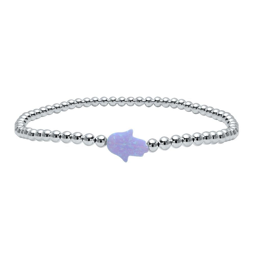 Alef Bet - Hamsa Opal Beaded Bracelet - ModernTribe