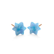 Alef Bet Earrings Blue Opal Opal Star of David Earrings