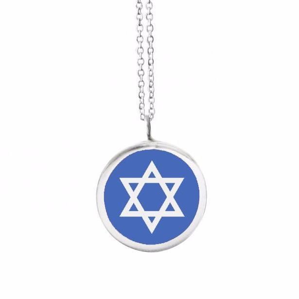 Auburn Jewelry Necklaces Large Star of David Color Pendant Necklace - (Choice of Colors)