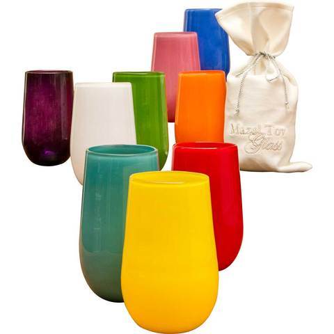 Mazel Tov Glass - Brights! Jewish Wedding Smash Glass - ModernTribe
