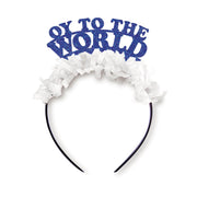 Festive Gal Headbands Blue Oy to the World Headband