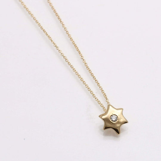 Star of David Diamond Pendant in 14k Yellow, Rose or White Gold