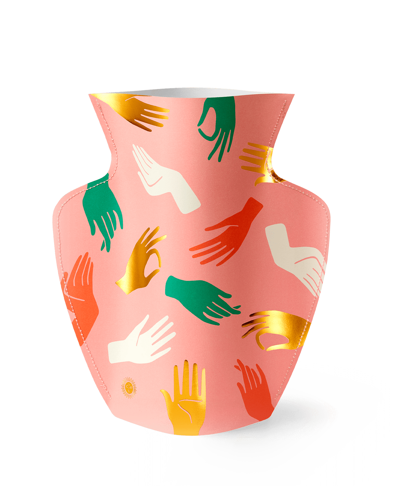 Octaevo - Pink Paper Hamsa Vase by Octaevo - Large or Mini - ModernTribe