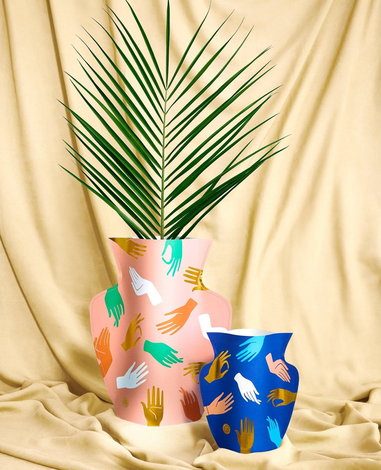 Octaevo - Pink Paper Hamsa Vase by Octaevo - Large or Mini - ModernTribe