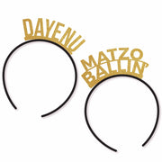 Festive Gal Headbands Default Matzo Ballin' and Dayenu Headbands - Set of Two
