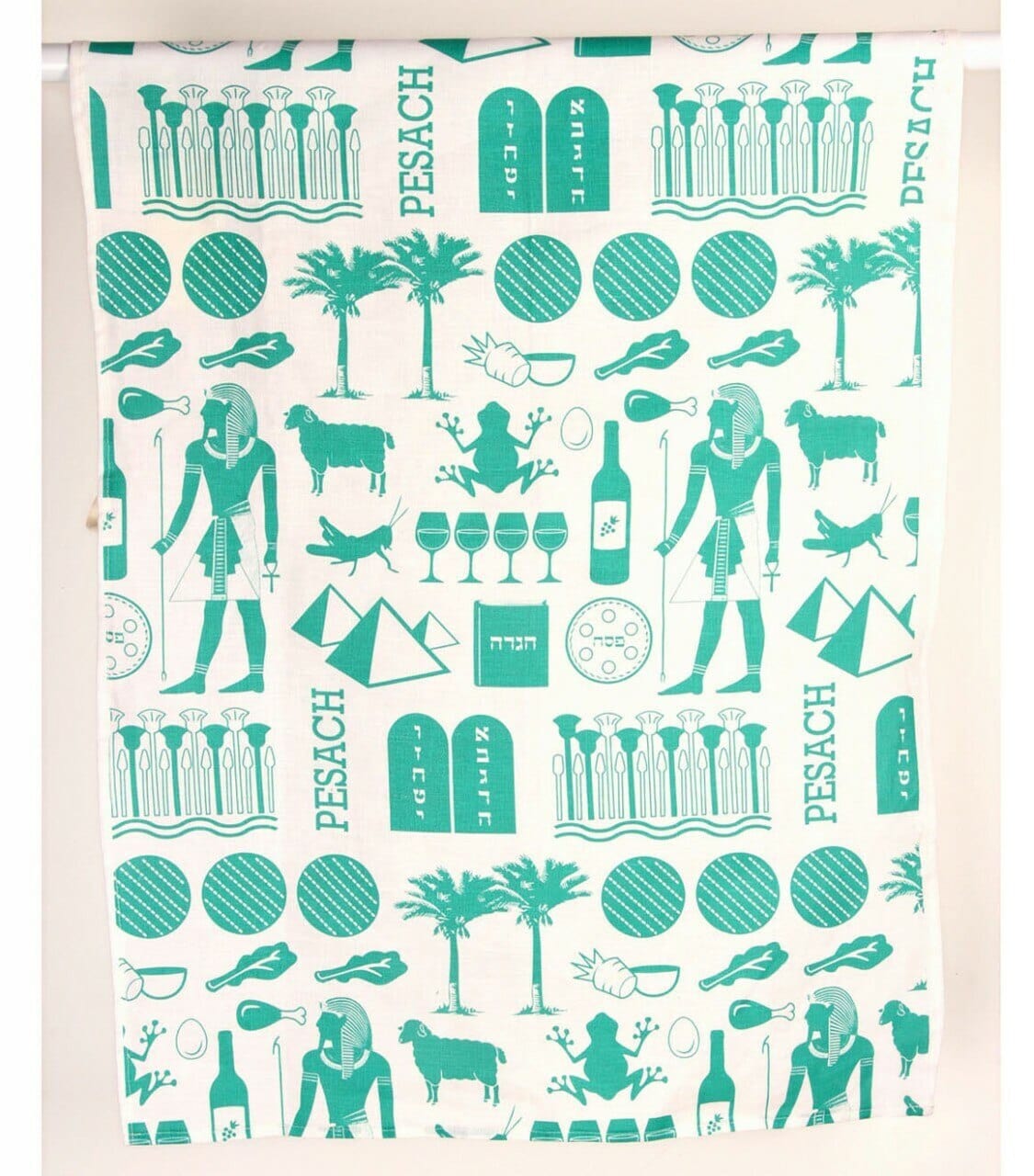 Barbara Shaw Tea Towels Pharaoh Print Tea Towel - Green