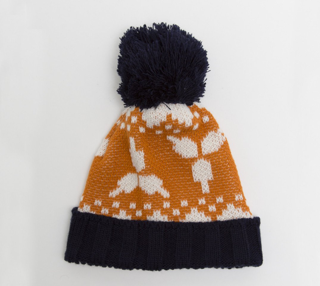 Geltfiend - Hanukkah Beanie Hat in Navy - ModernTribe