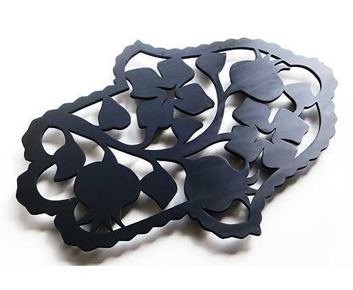 Melanie Dankowicz - Black Pomegranate Hamsa Trivet by Melanie Dankowicz - ModernTribe