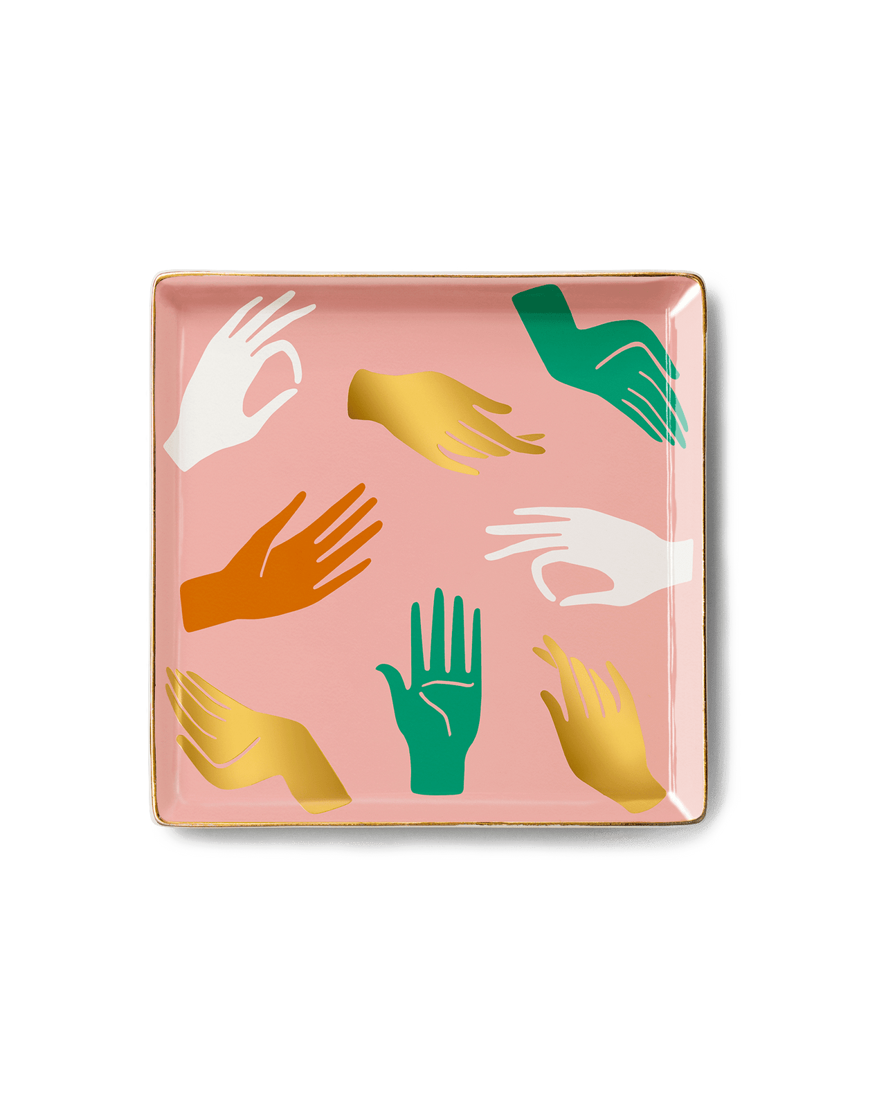 Octaevo - Ceramic Hamsa Tray by Octaevo - Pink - ModernTribe