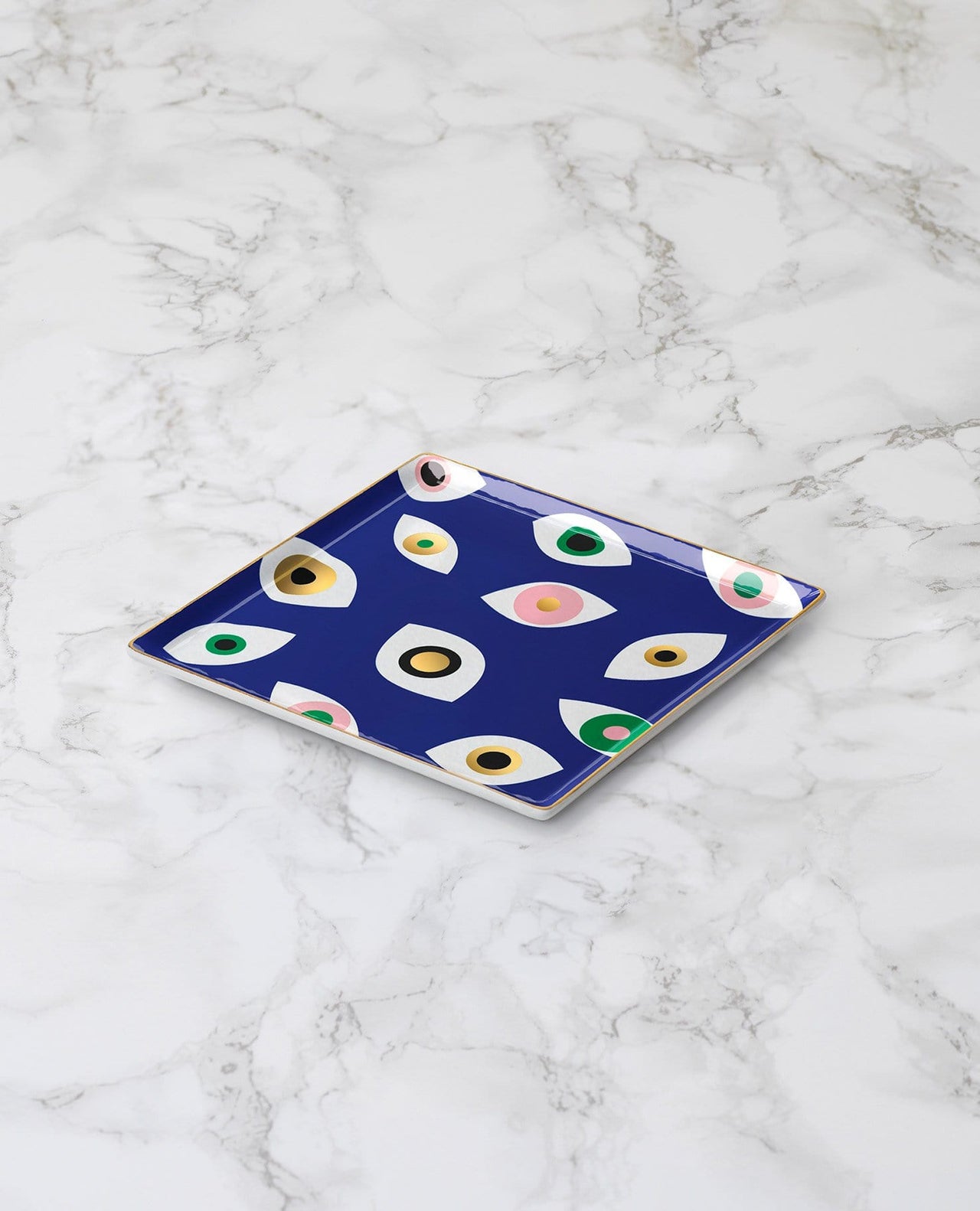 Octaevo - Ceramic Evil Eye Tray by Octaevo - Blue - ModernTribe