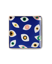 Octaevo Serving Pieces Ceramic Evil Eye Tray by Octaevo - Blue