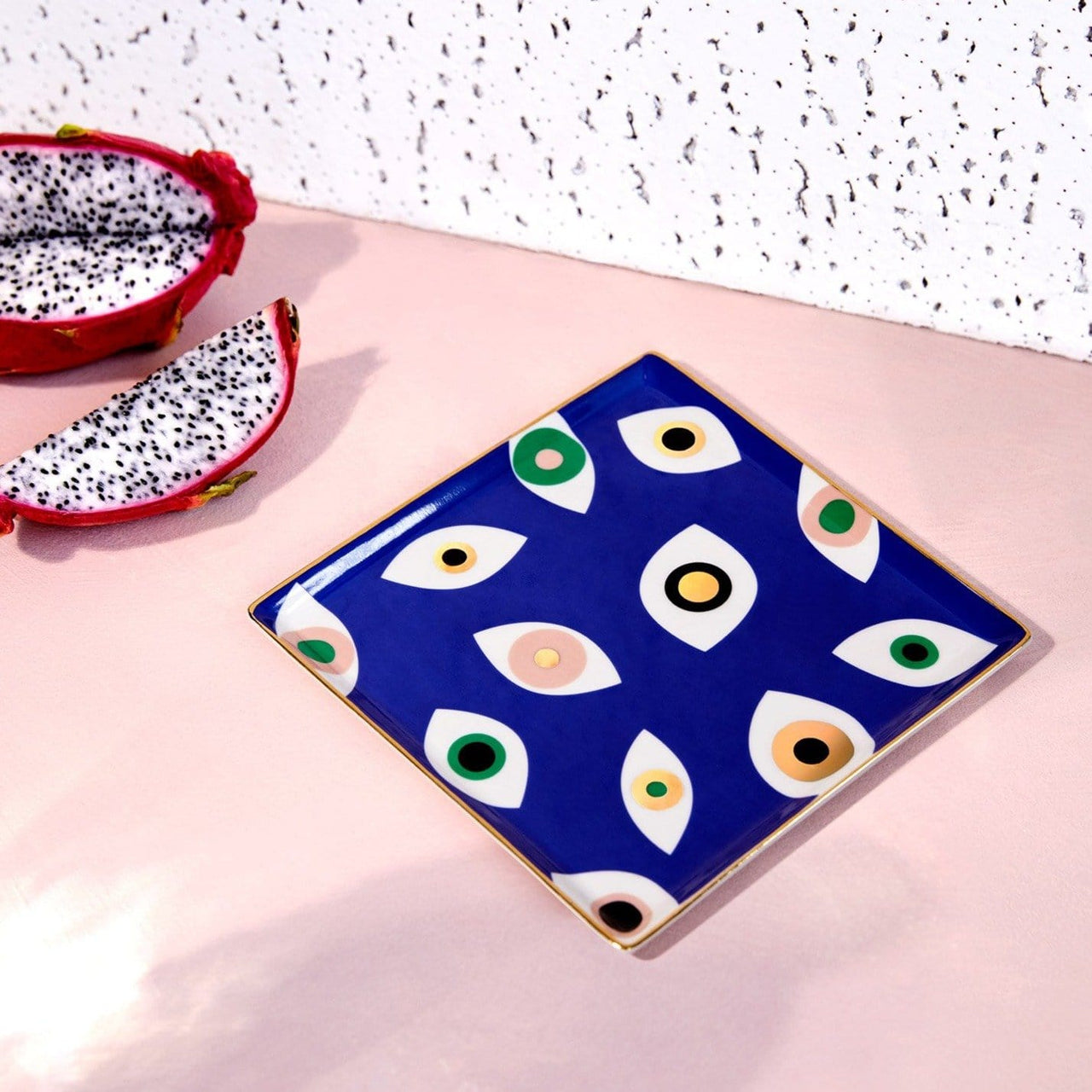 Octaevo - Ceramic Evil Eye Tray by Octaevo - Blue - ModernTribe