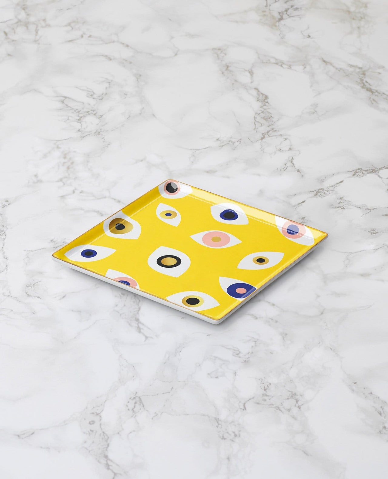 Octaevo - Ceramic Evil Eye Tray by Octaevo - Yellow - ModernTribe