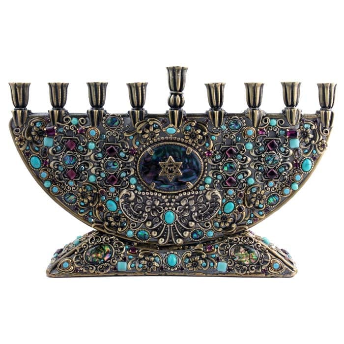 Michal Golan - Michal Golan Handmade Enigmatic Abalone Menorah - ModernTribe