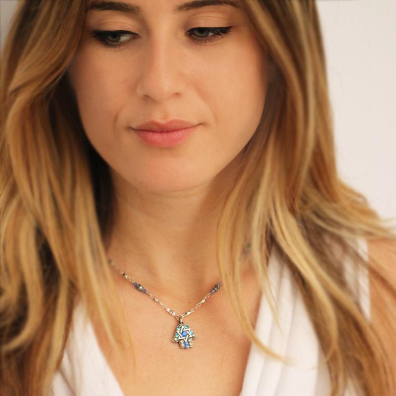 Michal Golan - Blue Star of David Hamsa Necklace by Michal Golan - ModernTribe