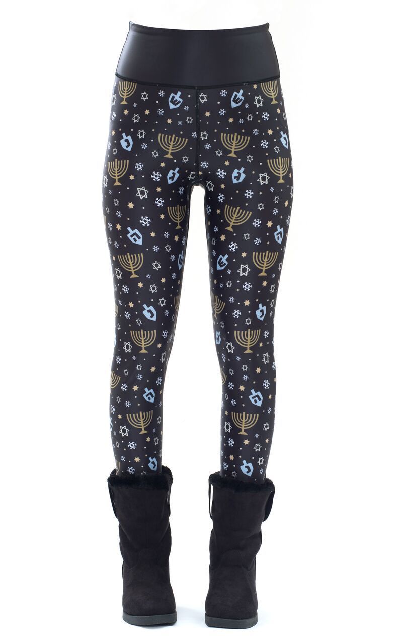 Midrash Manicures - Hanukkah High - Performance Leggings - ModernTribe