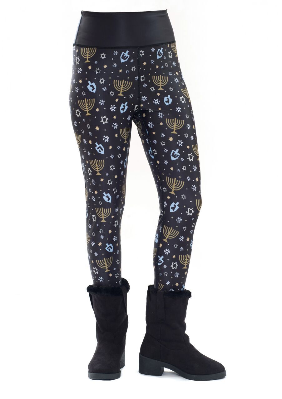 Midrash Manicures - Hanukkah High - Performance Leggings - ModernTribe