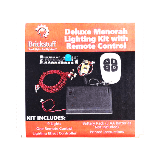 LED Deluxe Light Kit for Jbrick Brand Menorahs Made with LEGO® Bricks