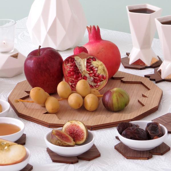 Studio Armadillo Serving Plate or Platter Rosh Hashanah Pomegranate Serving Set