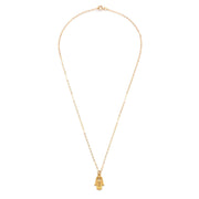 Stitch and Stone Necklaces Gold Dainty Hamsa Necklace with Crystal Eye