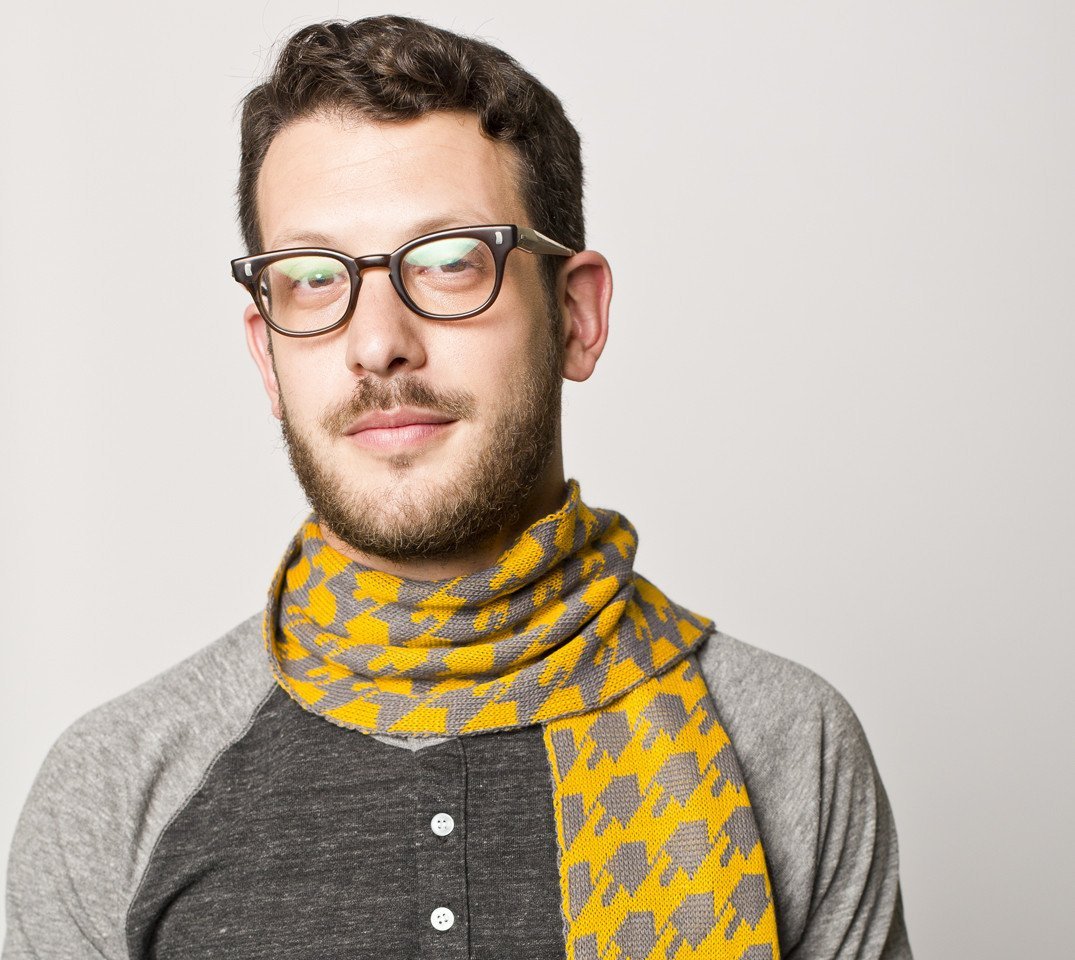 Geltfiend - Dreideltooth Scarf in Mustard & Gray - ModernTribe