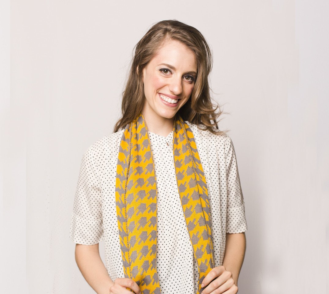 Geltfiend - Dreideltooth Scarf in Mustard & Gray - ModernTribe