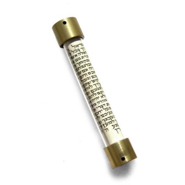 Laura Cowan - Small Gold Lid Scroll Mezuzah by Laura Cowan - ModernTribe