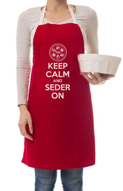 Barbara Shaw Aprons Keep Calm and Seder On Passover Apron