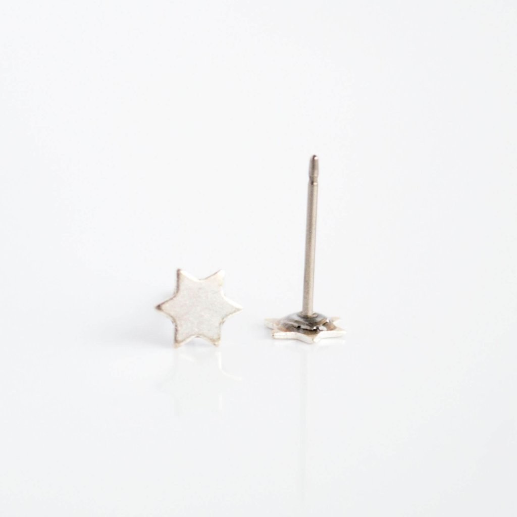 Grey Theory Mill - Silver Star of David Earrings - ModernTribe