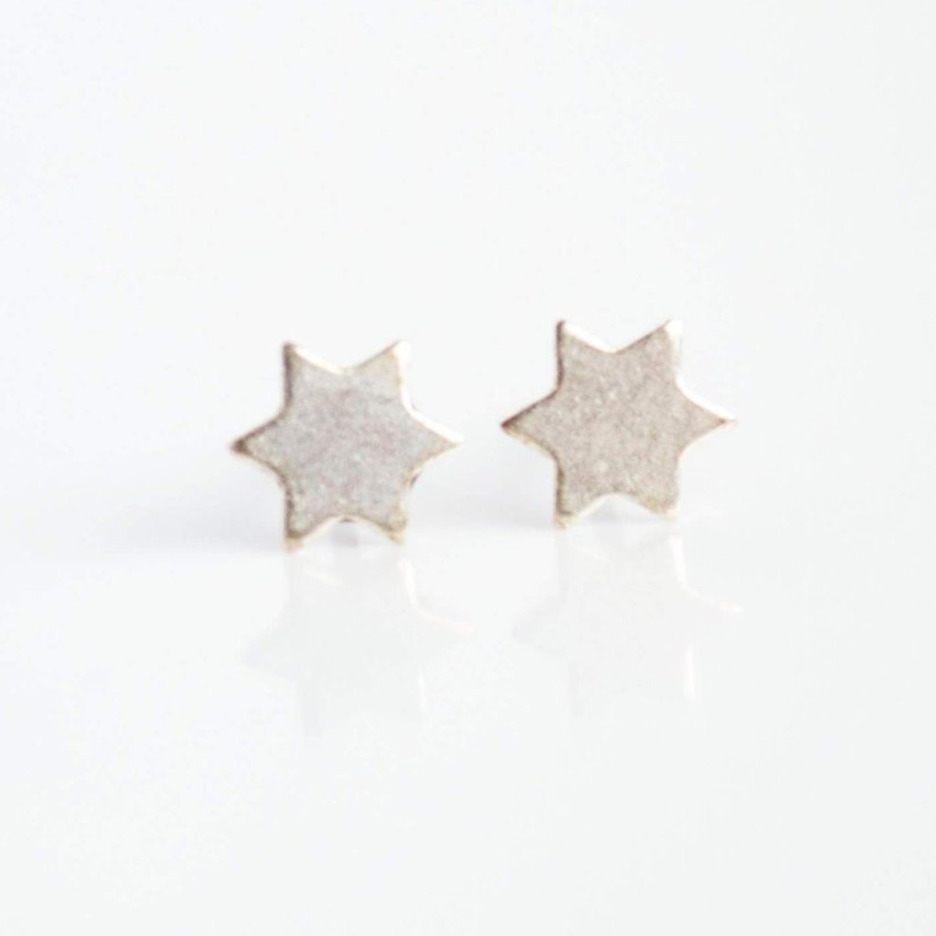 Grey Theory Mill - Silver Star of David Earrings - ModernTribe