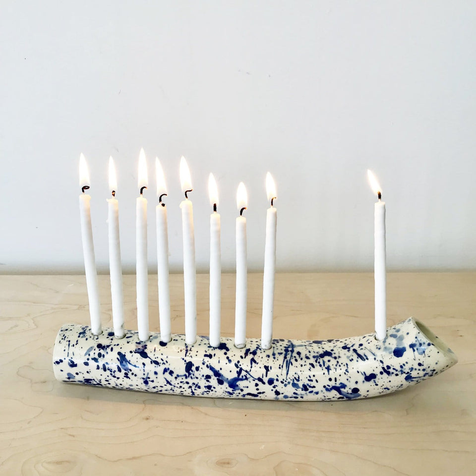 Julia Elsas - Splatter Menorah by Julia Elsas, Medium - ModernTribe