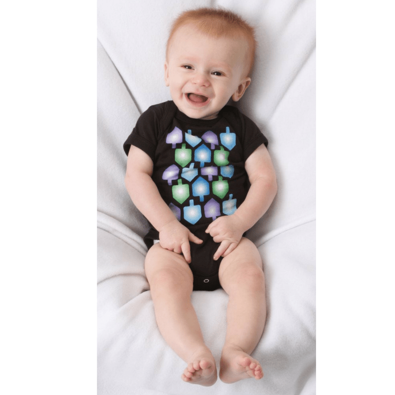 Midrash Manicures - Hanukkah Dreidel Baby Onesie - ModernTribe