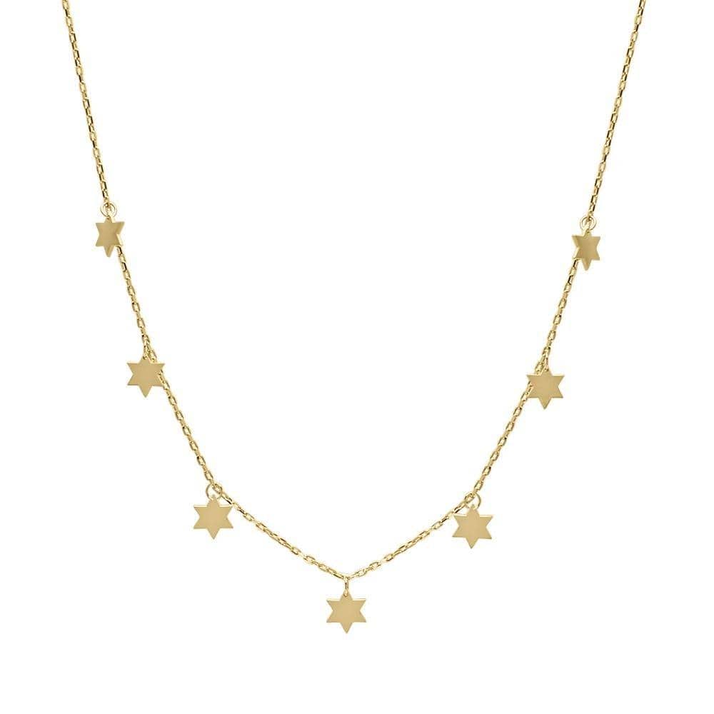 Alef Bet - Dangle Delightfully Star of David Necklace - Silver or Gold - ModernTribe