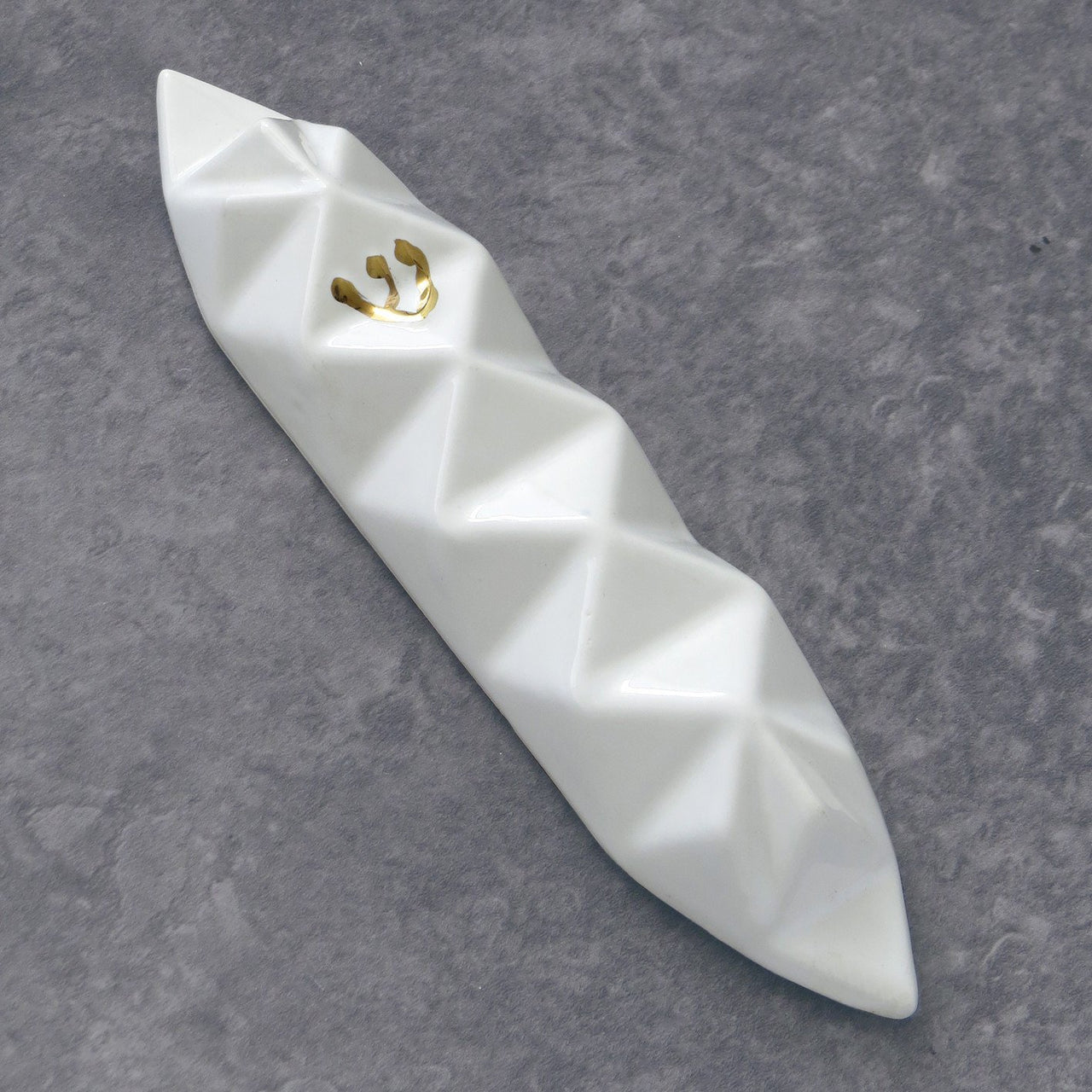 Studio Armadillo - Origami Mezuzah - White and Gold - ModernTribe