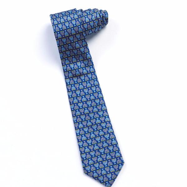 Rite Lite Neckties Silk Hanukkah Menorah Tie