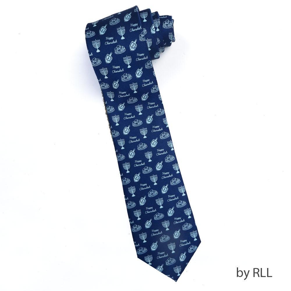 Rite Lite Neckties Dreidels and Menorahs Tie
