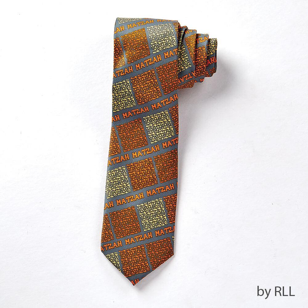 Rite Lite Neckties Print Silky Matzah Tie