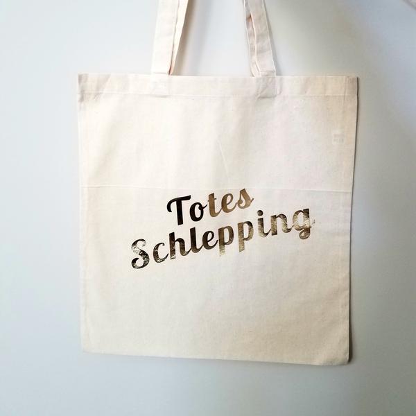 Tchotch Shop Totebag Cream and Gold Totes Schlepping Tote