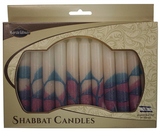 Tree Style Pink Shabbat Candles | Set of 12