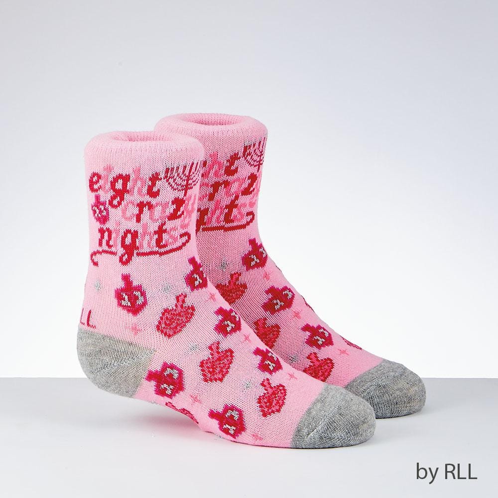 Rite Lite Socks 11-1 / Pink Eight Crazy Nights Crew Socks, Kids