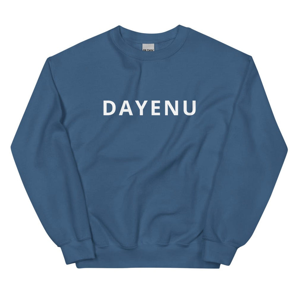 ModernTribe Apparel - Indigo Blue Dayenu Unisex Sweatshirt - Size Small - ModernTribe