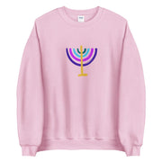 ModernTribe Sweatshirts Light Pink / S Unisex Colorful Menorah Sweatshirt