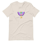 ModernTribe T-Shirts Heather Dust / S Colorful Menorah Unisex T-Shirt
