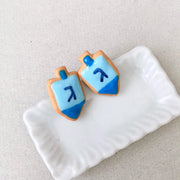 Sweet Stella Earrings Blue Dreidel Cookie Earrings