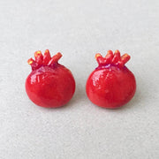 Sweet Stella Earrings Red Pomegranate Earrings