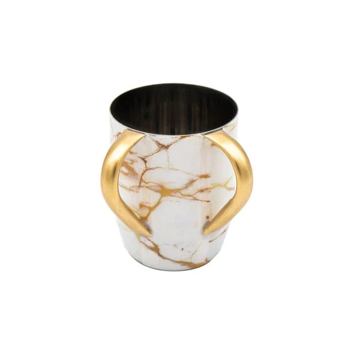 Godinger - Marble Wash Cup - White and Gold - ModernTribe