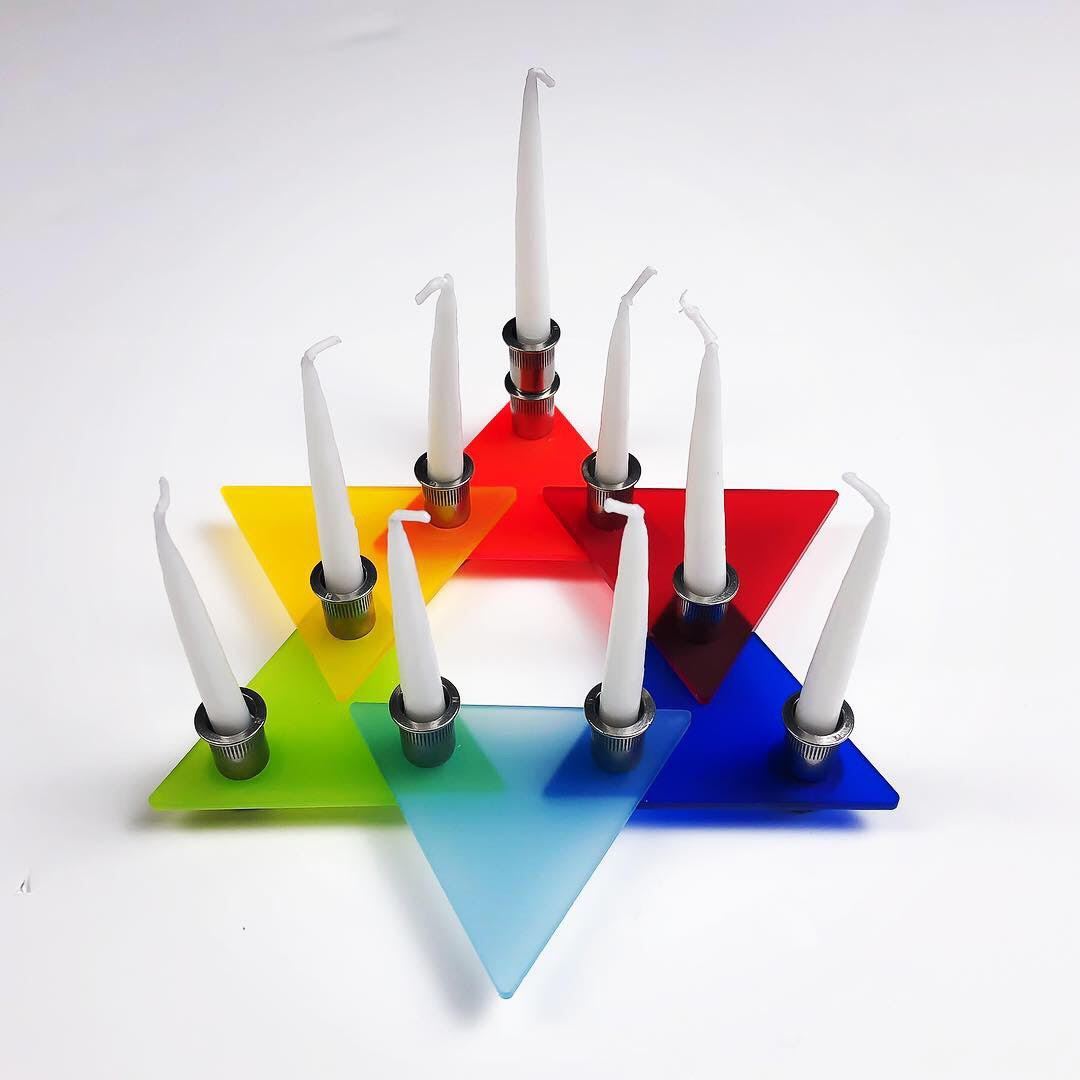 Days United - Star of David Acrylic Menorah Kit - ModernTribe