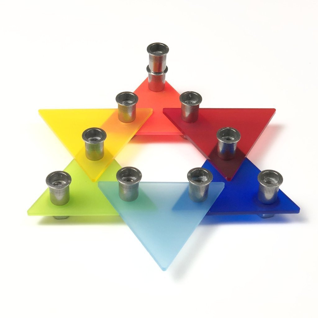 Days United - Star of David Acrylic Menorah Kit - ModernTribe
