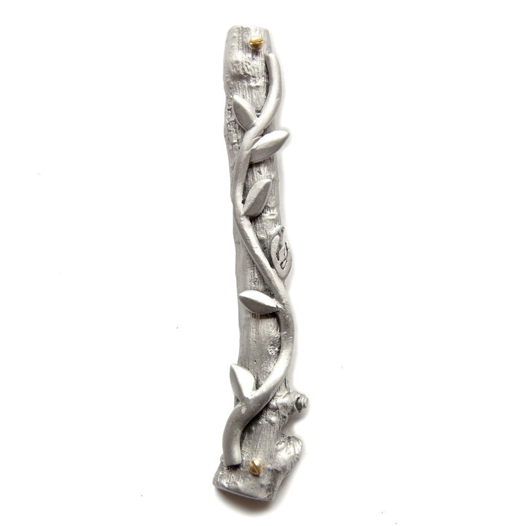 Emily Rosenfeld - Pewter Vine Mezuzah by Emily Rosenfeld - ModernTribe